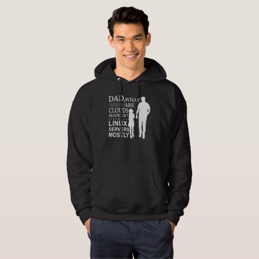 Mens What Are Clouds Made Of Linux Cloud Computin Hoodie (Voorkant volledig)
