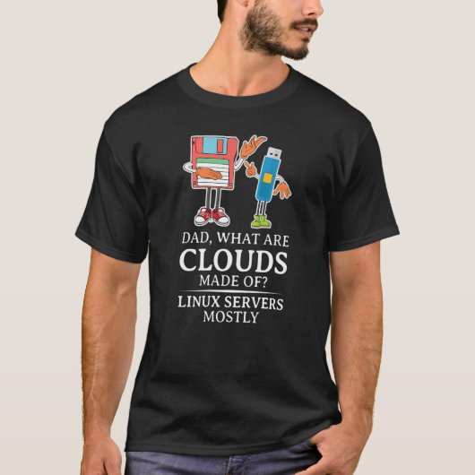Mens What Are Clouds Made Of  Linux Cloud Computin T-shirt (Voorkant)