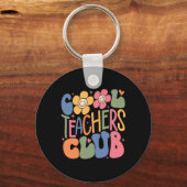 Mens Women Teacher Cool Teachers Club Ck To School Sleutelhanger (Voorkant)
