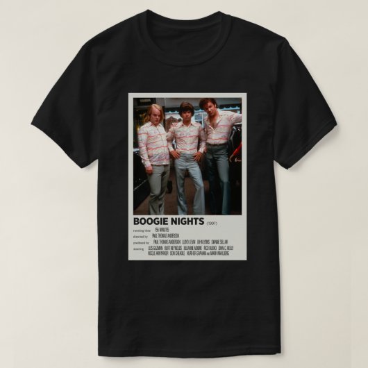 Mens Womens Boogie Nights 1997 Alternative Film Po T-shirt (Design voorkant)