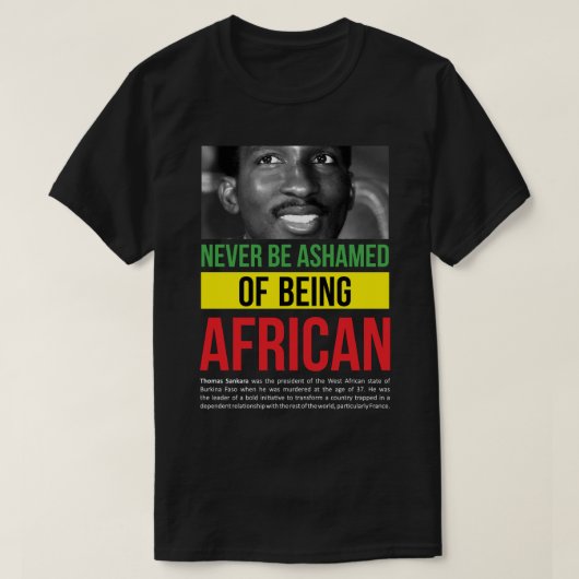 Mens Womens President Thomas Of Burkina Sankara Fa T-shirt (Design voorkant)