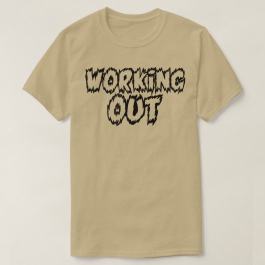 Mens WORKING OUT Gym Fitness Workout Bodybuilding T-shirt (Design voorkant)