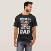 Mens World's greatest english bulldog dad T-shirt (Voorkant volledig)