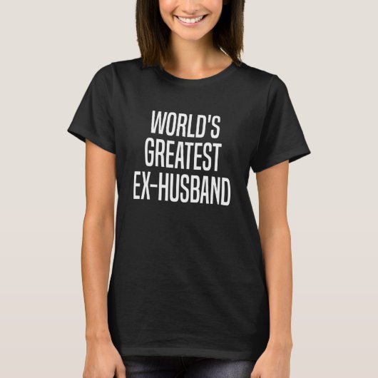 Mens World's Greatest Ex Husband Divorced Divorce T-shirt (Voorkant)