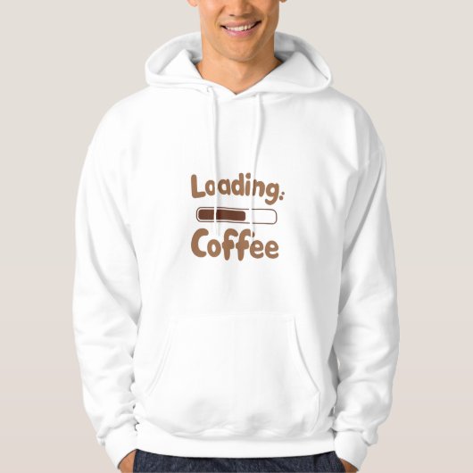 Men's / Youth Loading Coffee Hoodie – Funny Coffee (Voorkant)