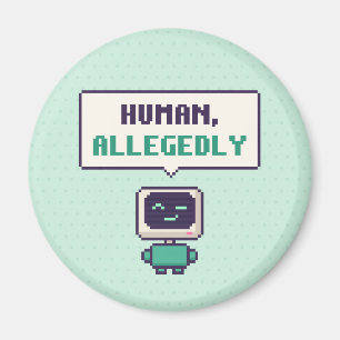 Mens, zogenaamd grappige AI Pixel Magneet