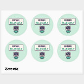Mens, zogenaamd grappige AI Pixel Sticker (Vel)