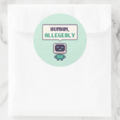 Mens, zogenaamd grappige AI Pixel Sticker (Tas)
