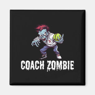 Mens Zombie gymleraar coach Halloween Magneet