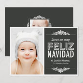 mensaje de vacaciones de Navidad tarjetas con foto Feestdagenkaart (Voorkant / Achterkant)