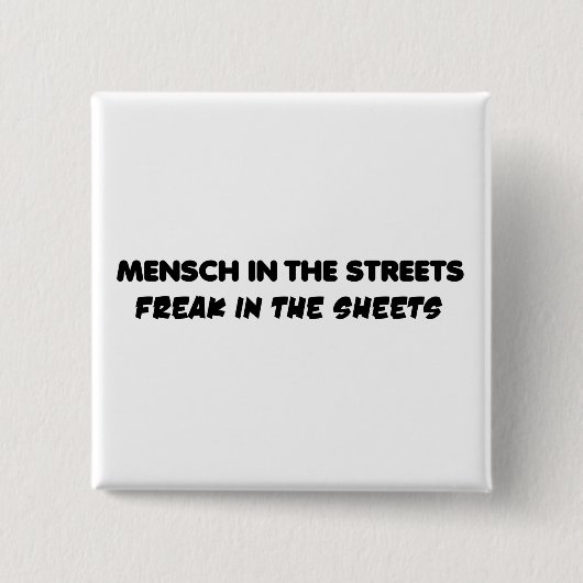 mensch vierkante button 5,1 cm (Voorkant)