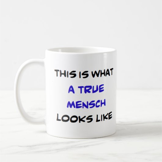mensch, waar koffiemok (Links)
