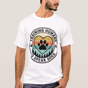 Menschen trainen om honden te spreken Vintage Paw T-shirt
