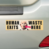 Menselijk afval bestaat hier bumpersticker (Op auto)