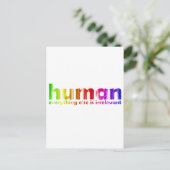 Menselijk - Al het andere is irrelevant Briefkaart (Staand voorkant)