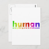 Menselijk - Al het andere is irrelevant Briefkaart (Voorkant / Achterkant)