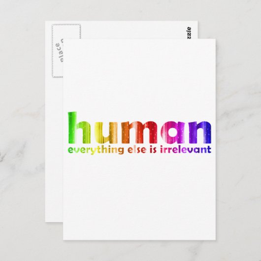 Menselijk - Al het andere is irrelevant Briefkaart (Voorkant / Achterkant)