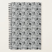 Menselijk anatomiestelsel Skeleton Patroon Planner (Voorkant)