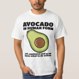 Menselijk Avocado T-shirt Ontwerp