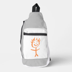 menselijk beeldje sling bag