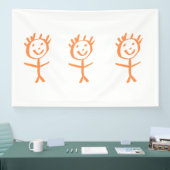 menselijk beeldje spandoek (Beurs)