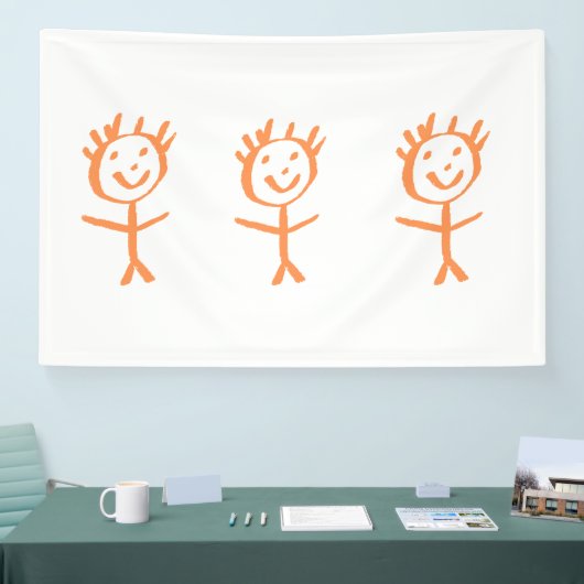 menselijk beeldje spandoek (Beurs)