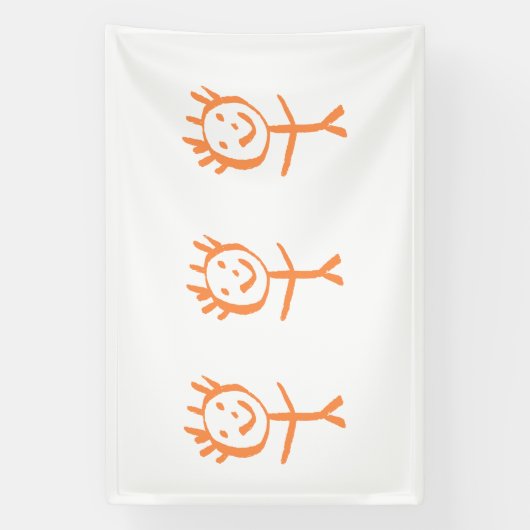 menselijk beeldje spandoek (Verticaal)