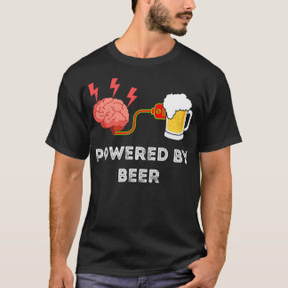 Menselijk brein aangedreven door bier t-shirt