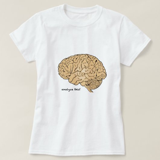 Menselijk brein: Analyseer dit! T-shirt (Design voorkant)