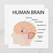 Menselijk brein bedankkaart (Voorkant / Achterkant)