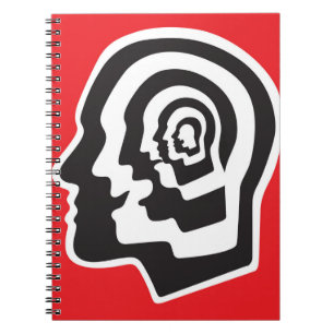 Menselijk brein, emoties, psychologie - abstracte  notitieboek