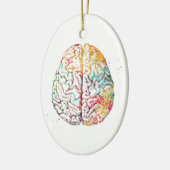 Menselijk Brein Keramisch Ornament (Links)