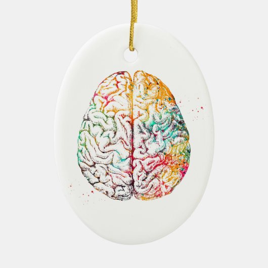 Menselijk Brein Keramisch Ornament (Voorkant)