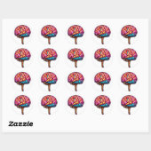 Menselijk brein ronde sticker (Vel)