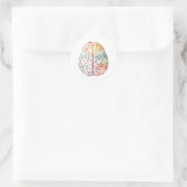Menselijk Brein Ronde Sticker (Tas)