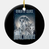 Menselijk door toeval Alpha door keuze Alpha drie  Keramisch Ornament (Achterkant)