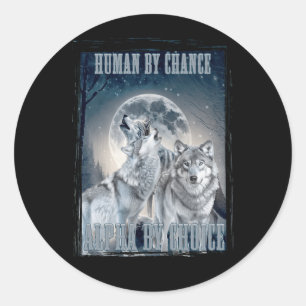 Menselijk door toeval Alpha door keuze Alpha drie Ronde Sticker