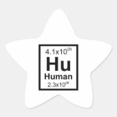 menselijk element ster sticker (Voorkant)