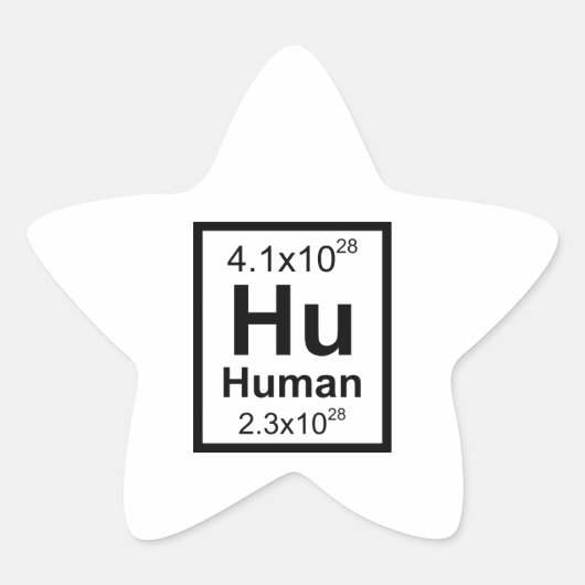 menselijk element ster sticker (Voorkant)
