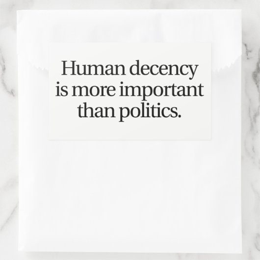 Menselijk fatsoen Sticker (Tas)