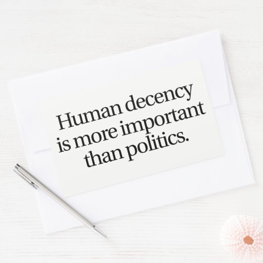 Menselijk fatsoen Sticker (Envelop)