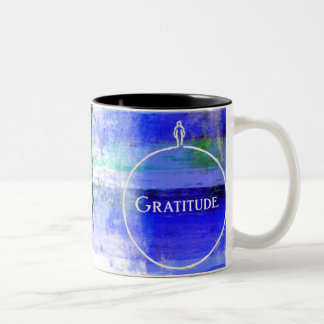 Menselijk gedrag tweekleurige koffiemok