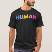 Menselijk (gekromd) - pansexueel t-shirt (Voorkant)