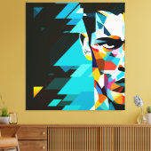 Menselijk gezicht canvas afdruk (Insitu (Woonkamer))