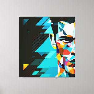 Menselijk gezicht canvas afdruk