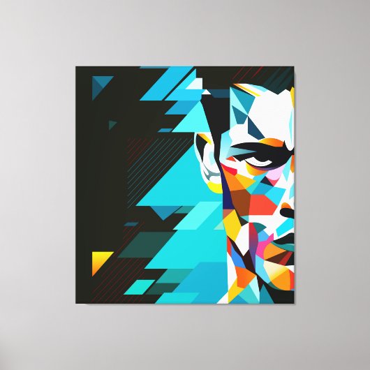 Menselijk gezicht canvas afdruk (Voorkant)
