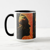 Menselijk gezicht en zonsopgang | metafysisch ontw mok (Links)