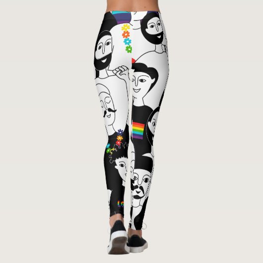 Menselijk gezicht Liefde Leggings (Achterkant)