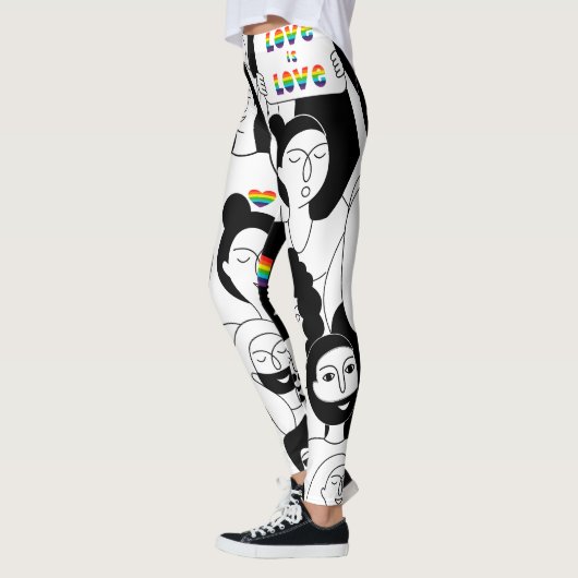 Menselijk gezicht Liefde Leggings (Links)