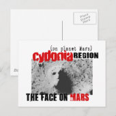 Menselijk gezicht op Planet Mars Briefkaart (Voorkant / Achterkant)